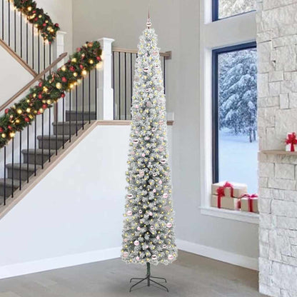 Kunstkerstboom Groen 300 cm PVC en Staal en Kunststof