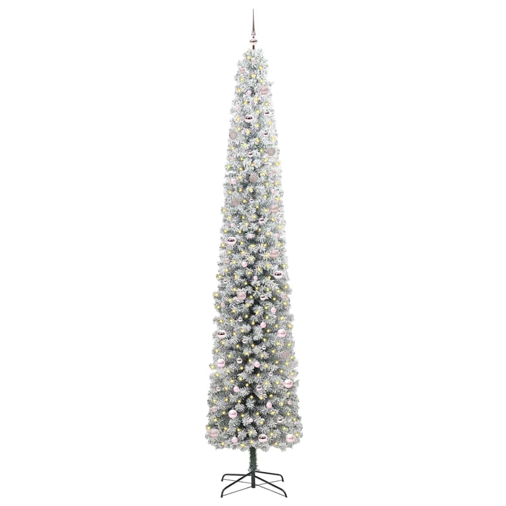 Kunstkerstboom Groen 300 cm PVC en Staal en Kunststof