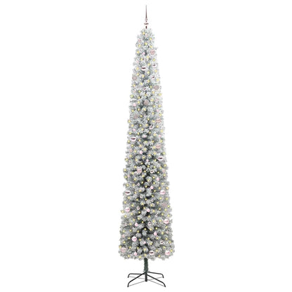 Kunstkerstboom Groen 300 cm PVC en Staal en Kunststof