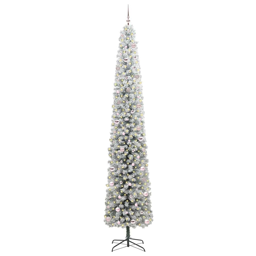 Kunstkerstboom Groen 300 cm PVC en Staal en Kunststof