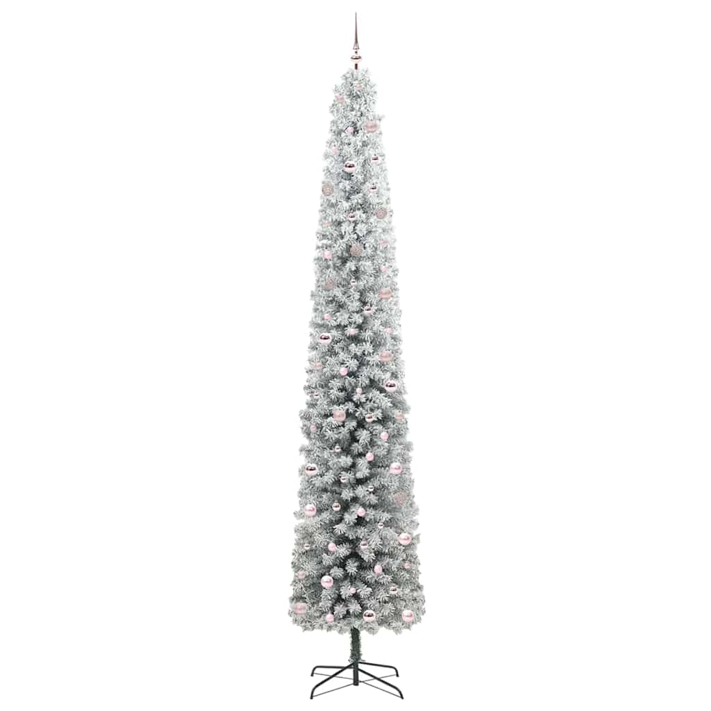 Kunstkerstboom Groen 300 cm PVC en Staal en Kunststof