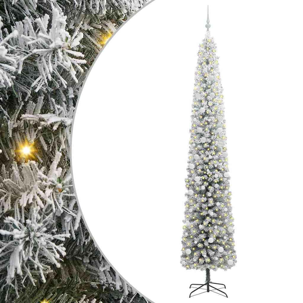Kunstkerstboom Groen 300 cm PVC en Staal en Kunststof