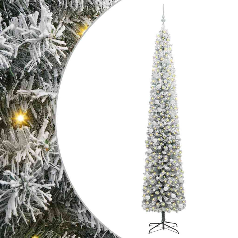 Kunstkerstboom Groen 300 cm PVC en Staal en Kunststof