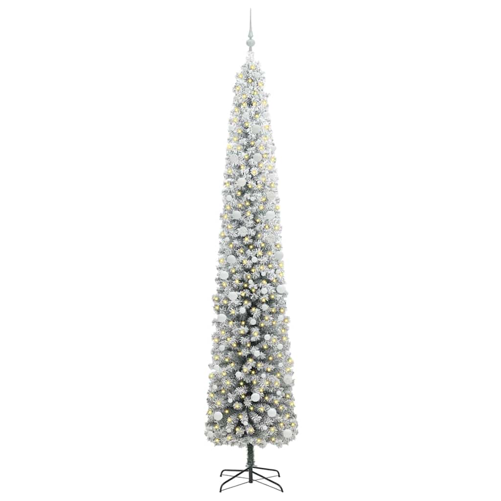 Kunstkerstboom Groen 300 cm PVC en Staal en Kunststof