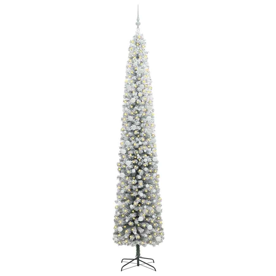 Kunstkerstboom Groen 300 cm PVC en Staal en Kunststof