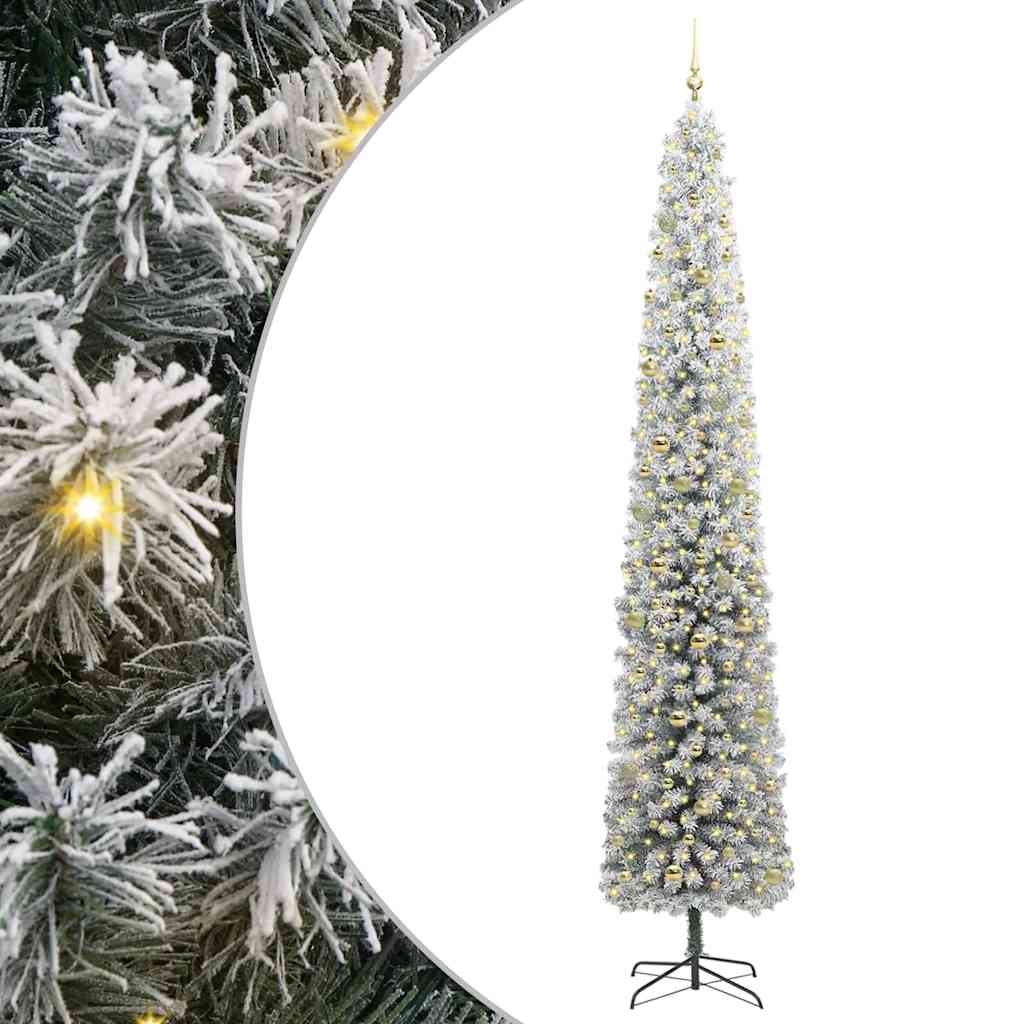 Kunstkerstboom Groen 300 cm PVC en Staal en Kunststof