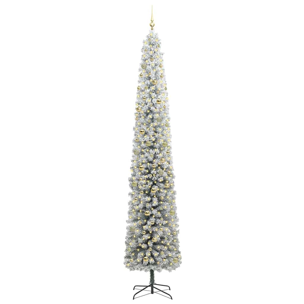Kunstkerstboom Groen 300 cm PVC en Staal en Kunststof