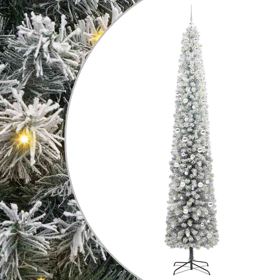 Kunstkerstboom Groen 300 cm PVC en Staal en Kunststof