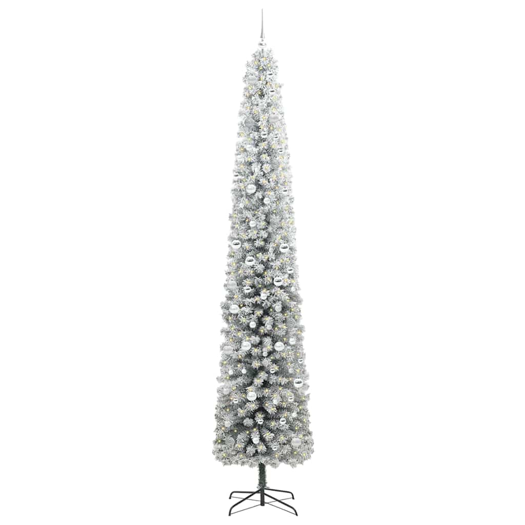 Kunstkerstboom Groen 300 cm PVC en Staal en Kunststof