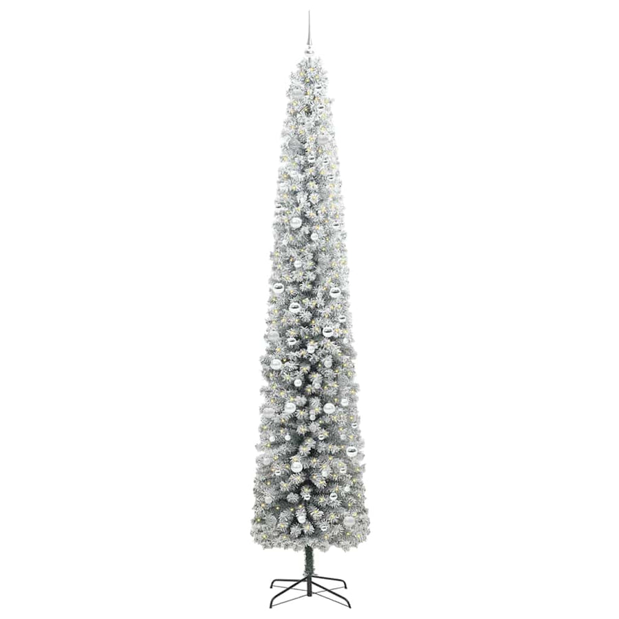 Kunstkerstboom Groen 300 cm PVC en Staal en Kunststof