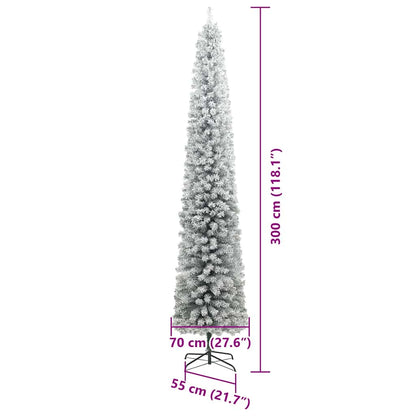 Kunstkerstboom Groen 300 cm PVC en Staal en Kunststof