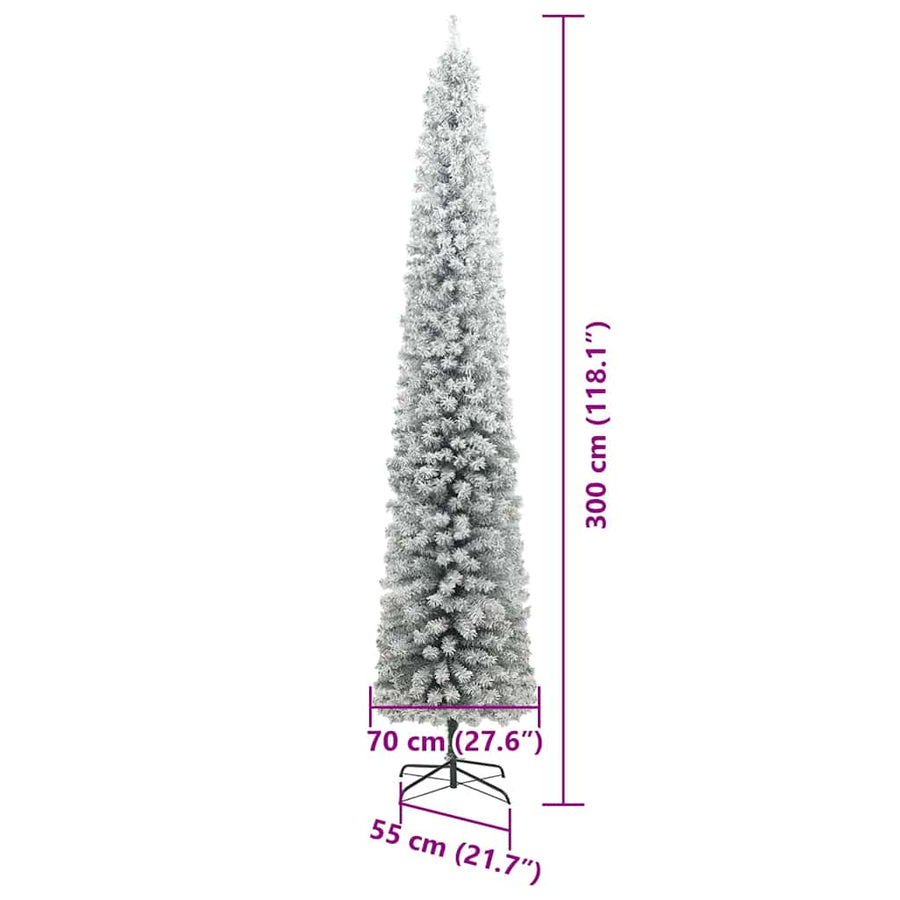 Kunstkerstboom Groen 300 cm PVC en Staal en Kunststof