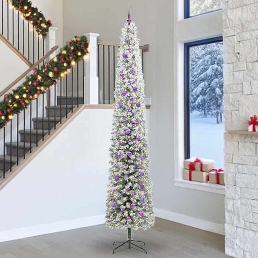 Kunstkerstboom Groen 300 cm PVC en Staal en Kunststof