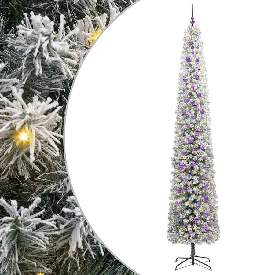 Kunstkerstboom Groen 300 cm PVC en Staal en Kunststof