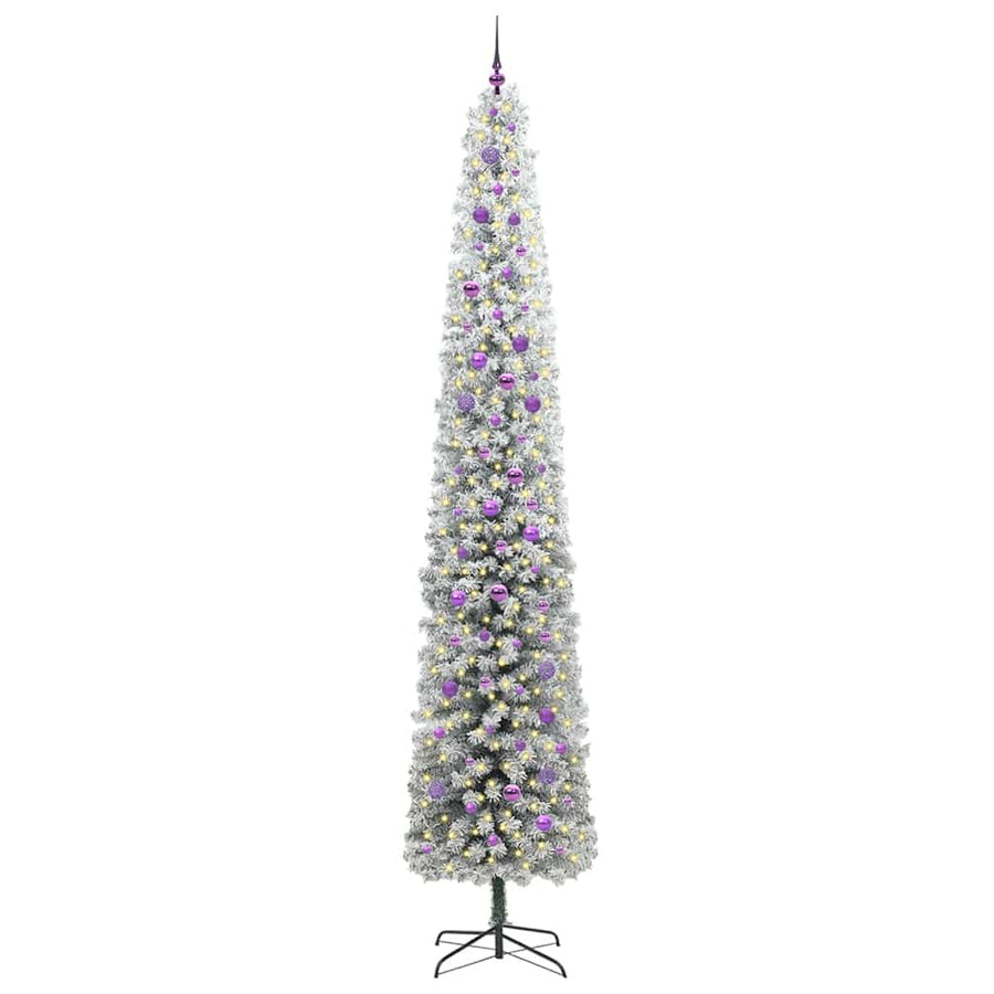 Kunstkerstboom Groen 300 cm PVC en Staal en Kunststof