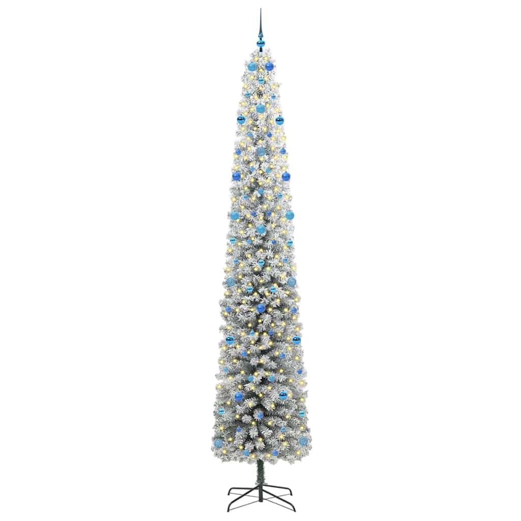Kunstkerstboom Groen 300 cm PVC en Staal en Kunststof
