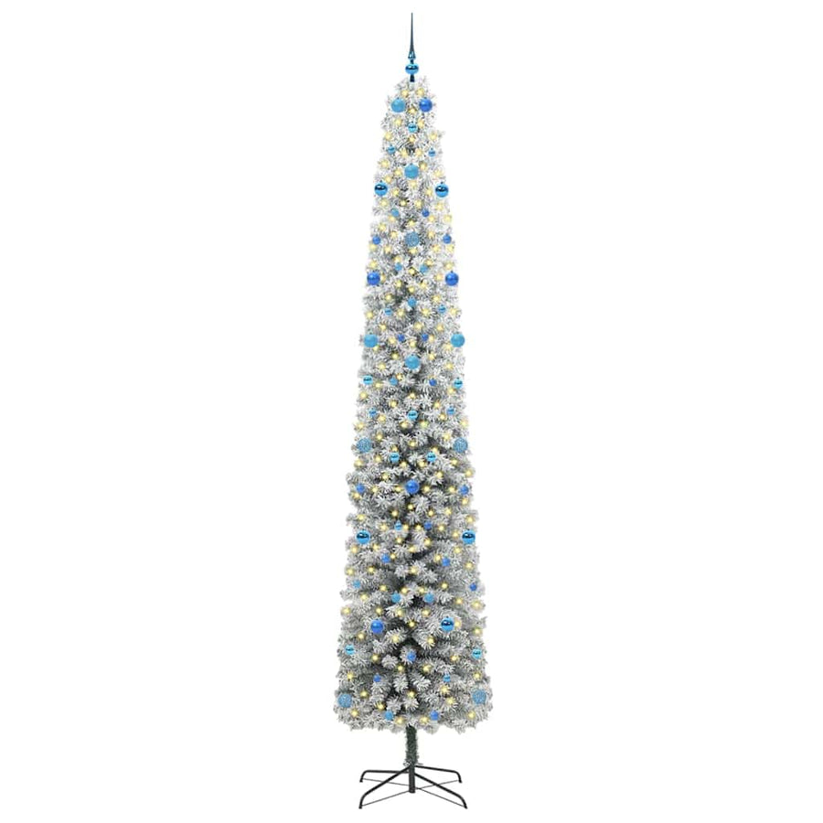 Kunstkerstboom Groen 300 cm PVC en Staal en Kunststof