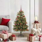 Artificial Hinged Christmas Tree With Cones Green 120 cm