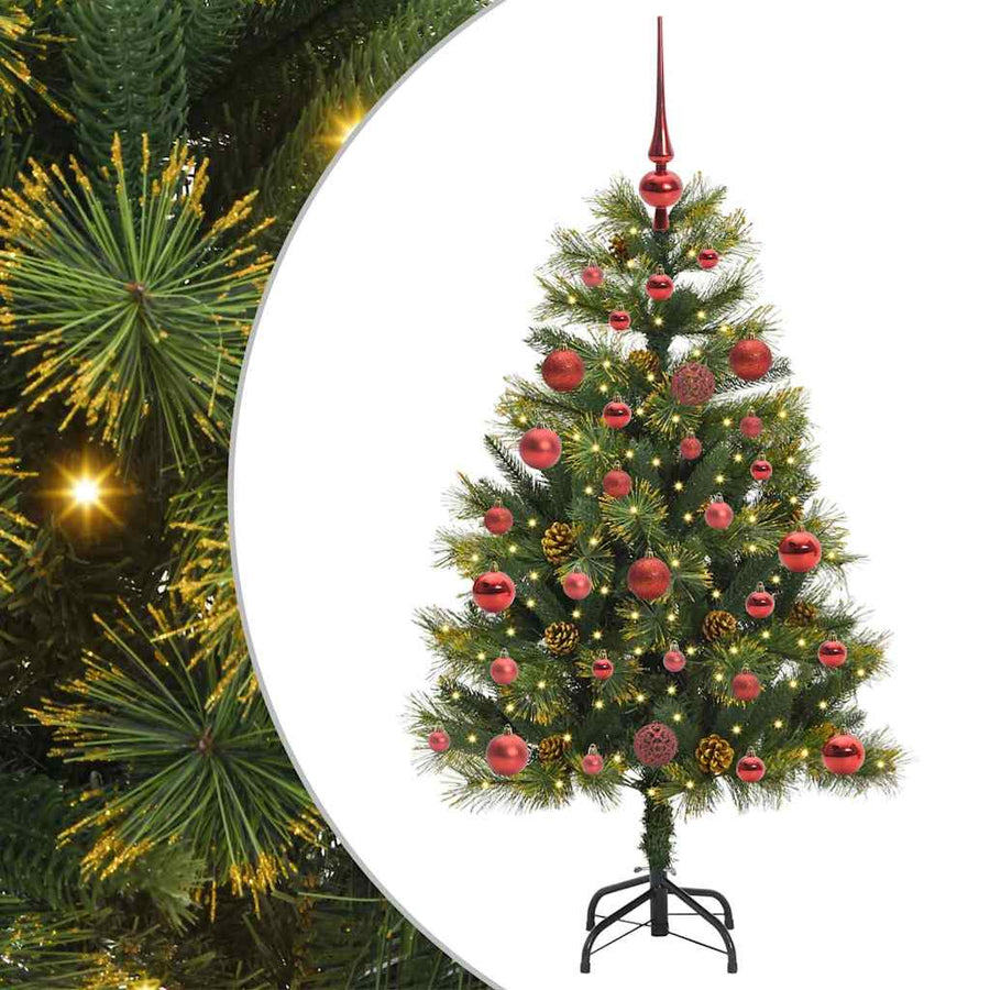 Kunstmatige Scharnier Kerstboom Met Cones Groen 120 cm