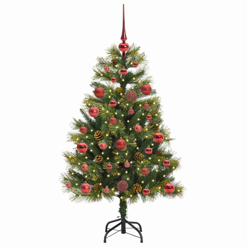 Kunstmatige Scharnier Kerstboom Met Cones Groen 120 cm