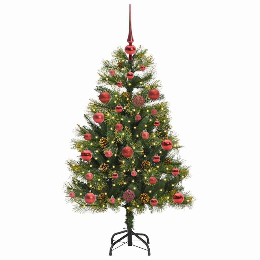 Kunstmatige Scharnier Kerstboom Met Cones Groen 120 cm