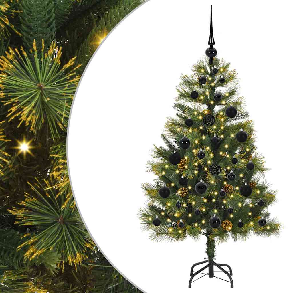 Kunstmatige Scharnier Kerstboom Met Cones Groen 120 cm