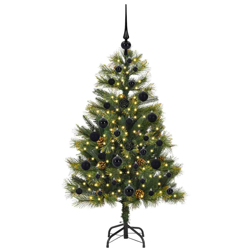 Kunstmatige Scharnier Kerstboom Met Cones Groen 120 cm