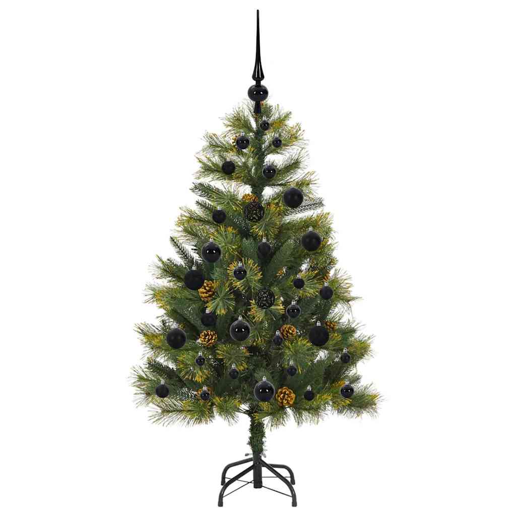 Kunstmatige Scharnier Kerstboom Met Cones Groen 120 cm