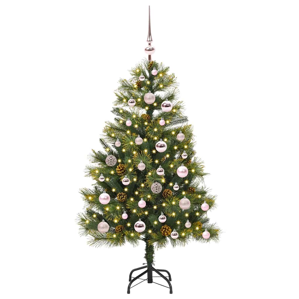 Kunstmatige Scharnier Kerstboom Met Cones Groen 120 cm