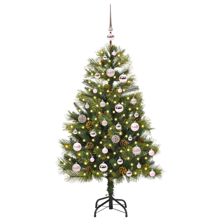 Kunstmatige Scharnier Kerstboom Met Cones Groen 120 cm