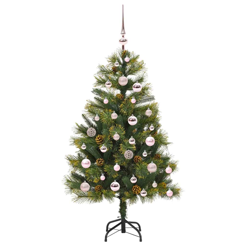 Kunstmatige Scharnier Kerstboom Met Cones Groen 120 cm