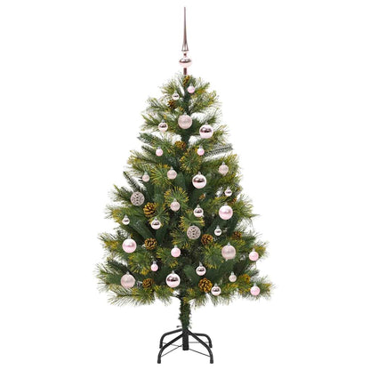 Kunstmatige Scharnier Kerstboom Met Cones Groen 120 cm