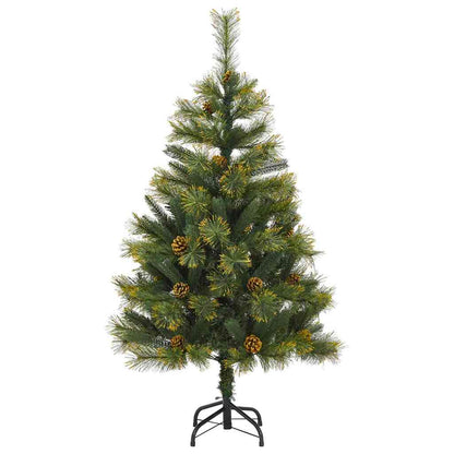 Kunstmatige Scharnier Kerstboom Met Cones Groen 120 cm
