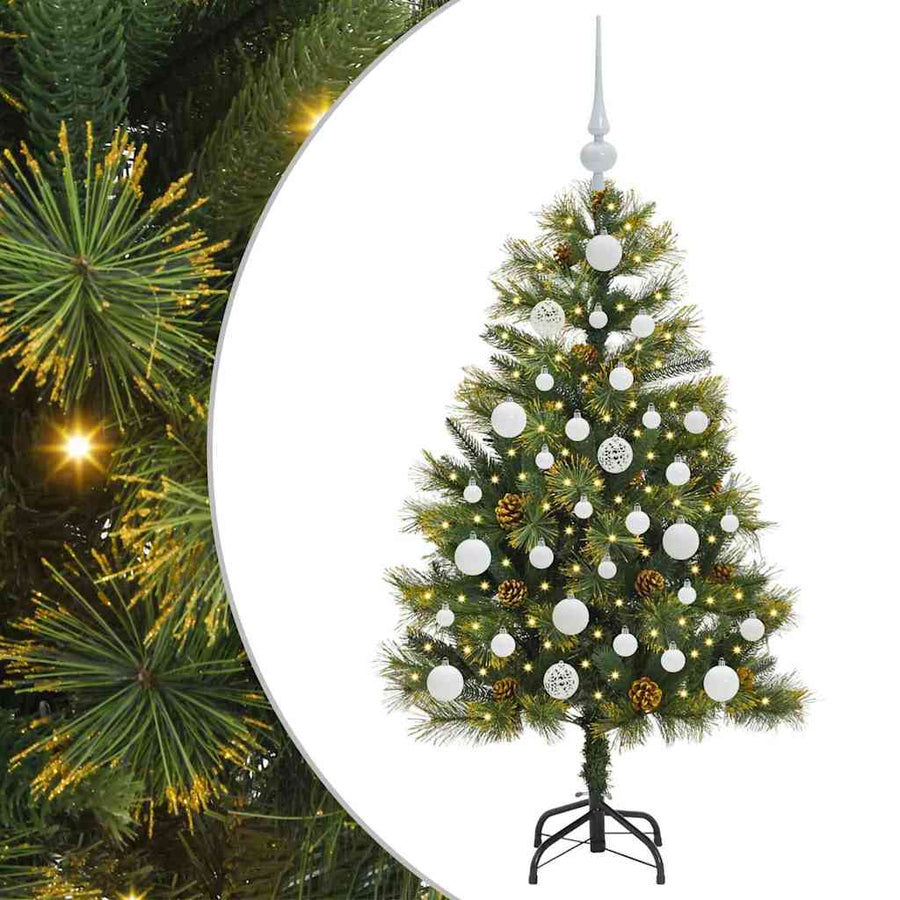 Kunstmatige Scharnier Kerstboom Met Cones Groen 120 cm