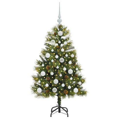 Kunstmatige Scharnier Kerstboom Met Cones Groen 120 cm