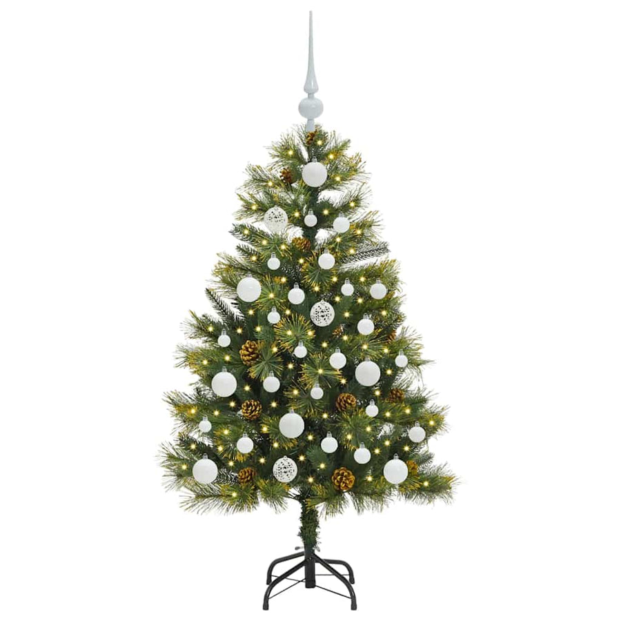Kunstmatige Scharnier Kerstboom Met Cones Groen 120 cm
