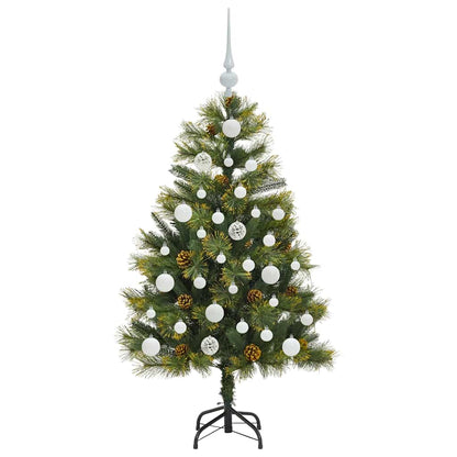 Kunstmatige Scharnier Kerstboom Met Cones Groen 120 cm