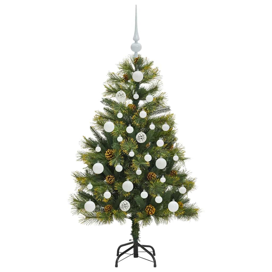 Kunstmatige Scharnier Kerstboom Met Cones Groen 120 cm