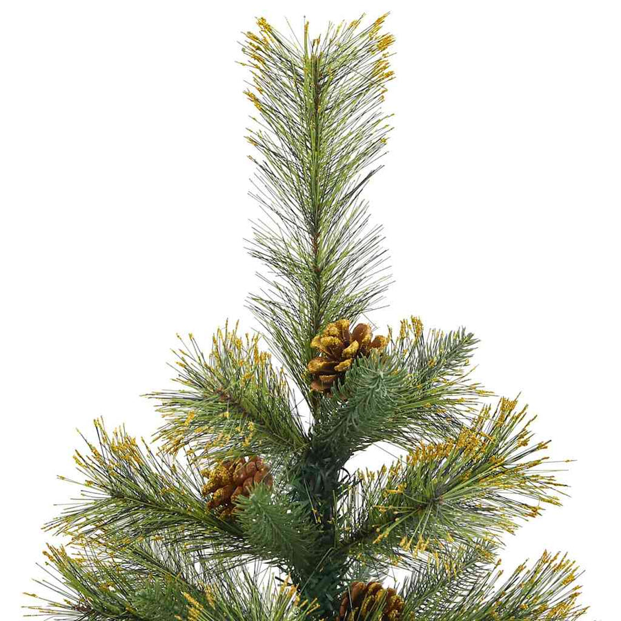 Kunstmatige Scharnier Kerstboom Met Cones Groen 120 cm