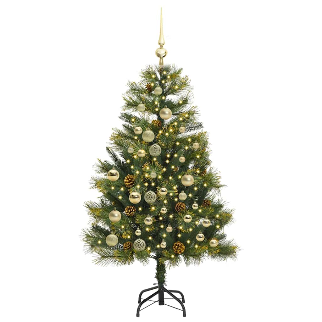 Kunstmatige Scharnier Kerstboom Met Cones Groen 120 cm