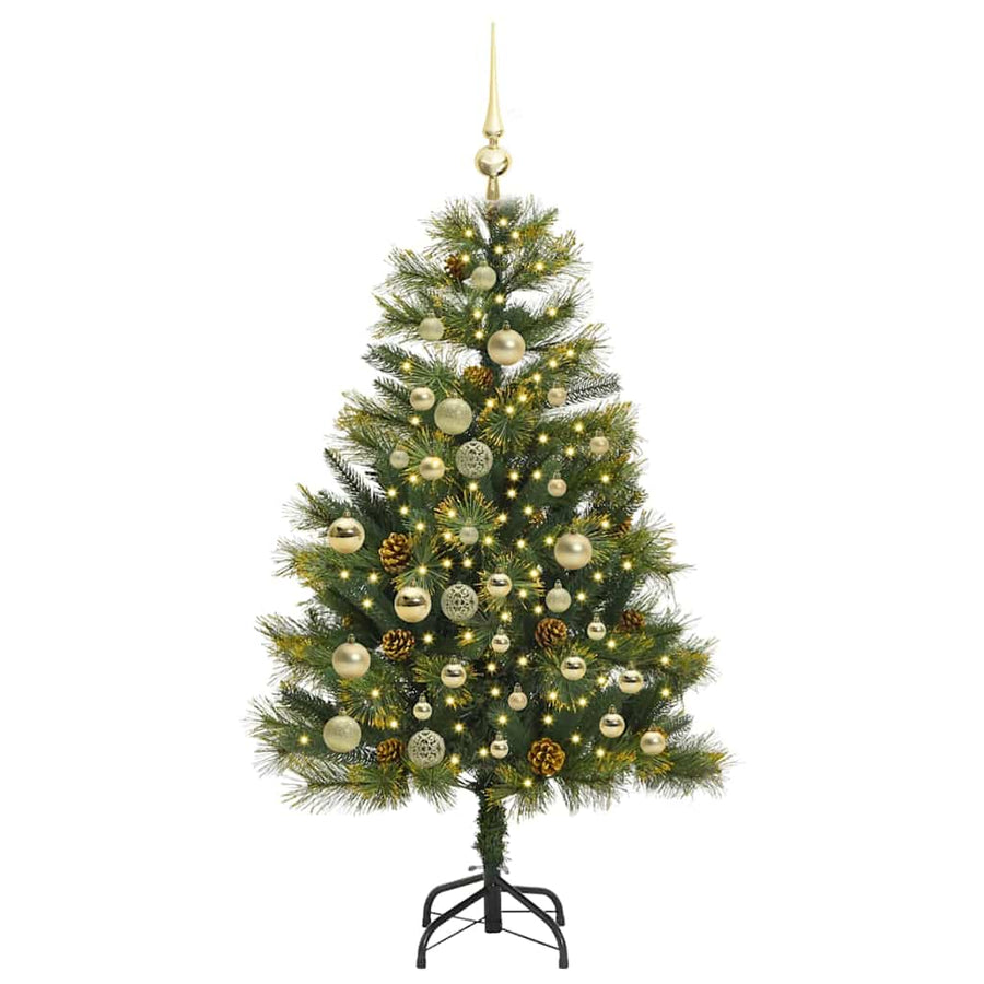 Kunstmatige Scharnier Kerstboom Met Cones Groen 120 cm