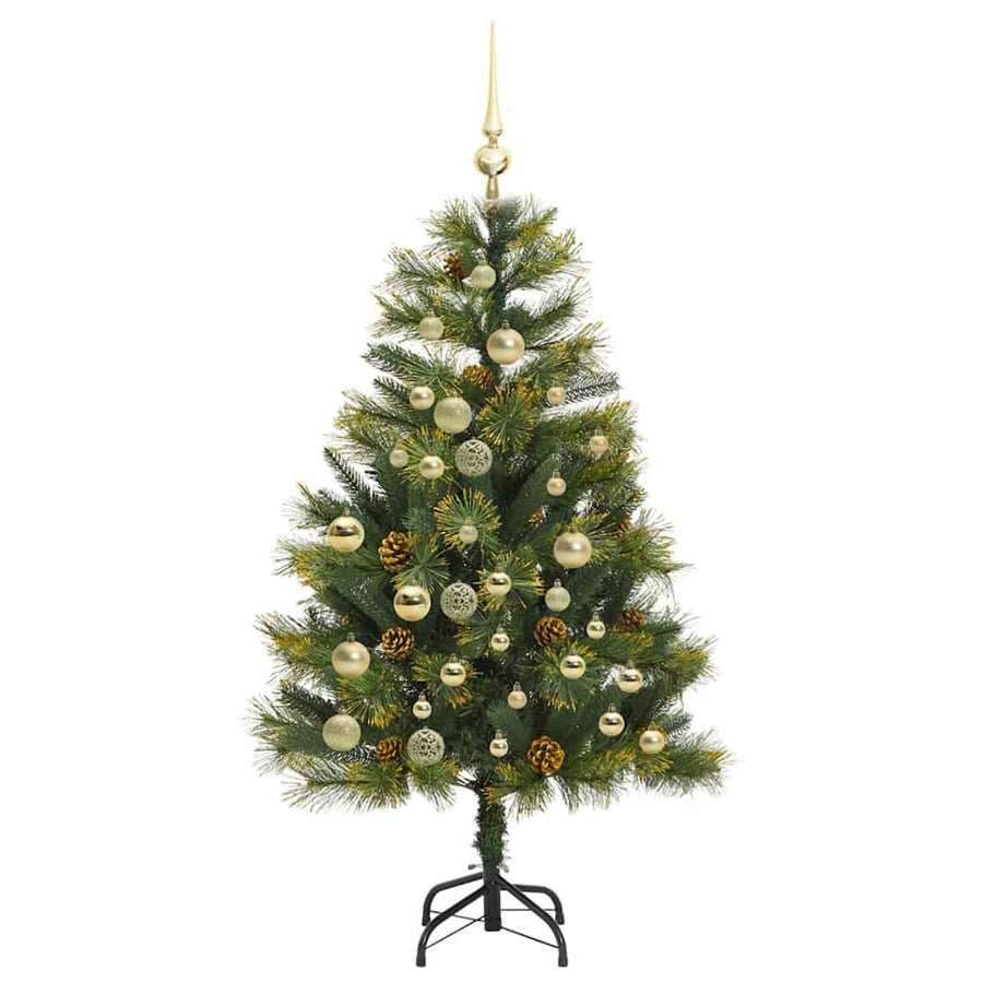 Kunstmatige Scharnier Kerstboom Met Cones Groen 120 cm