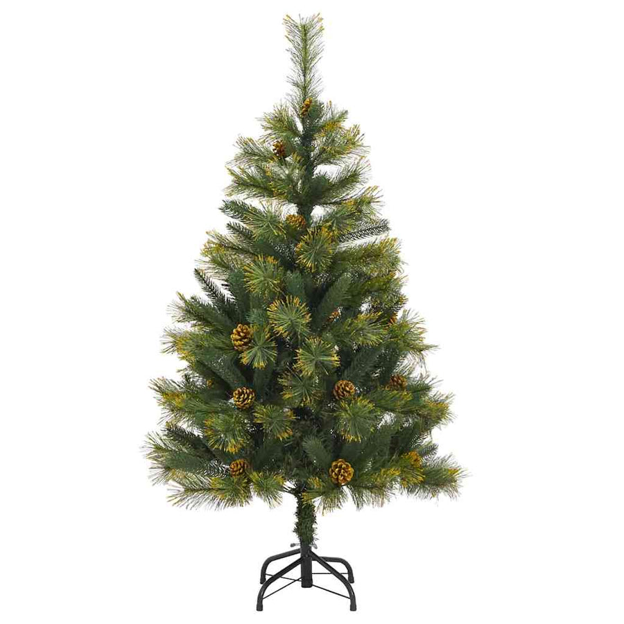 Kunstmatige Scharnier Kerstboom Met Cones Groen 120 cm