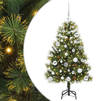 Kunstmatige Scharnier Kerstboom Met Cones Groen 120 cm