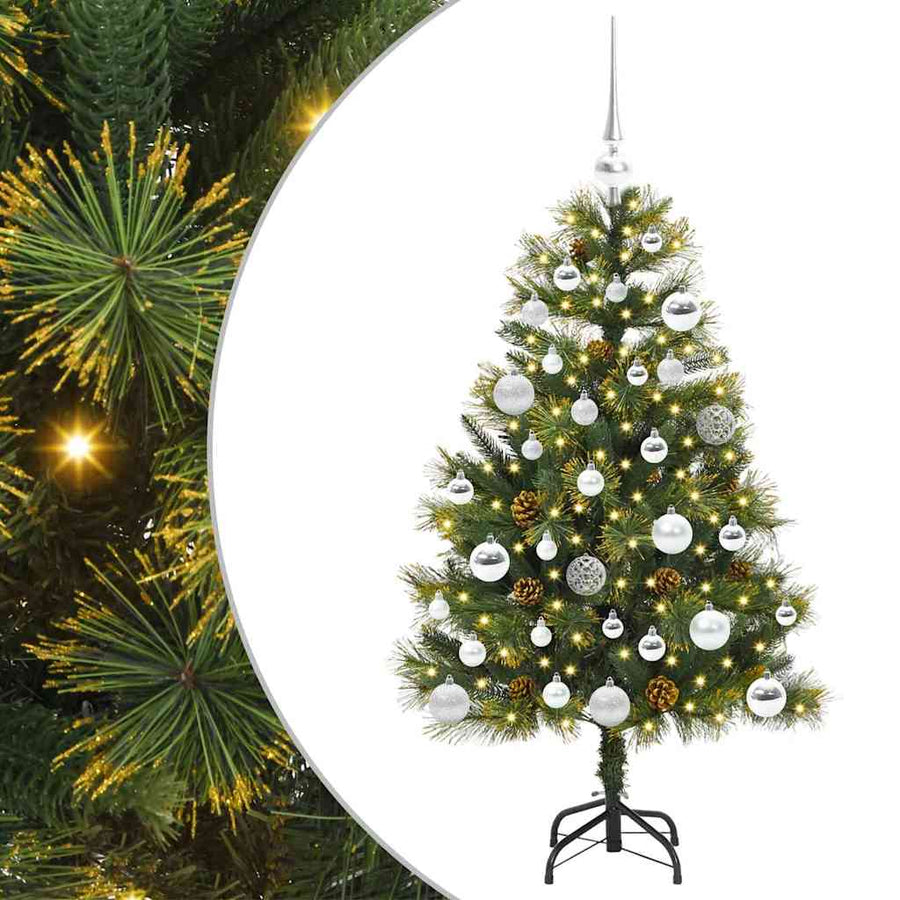 Kunstmatige Scharnier Kerstboom Met Cones Groen 120 cm