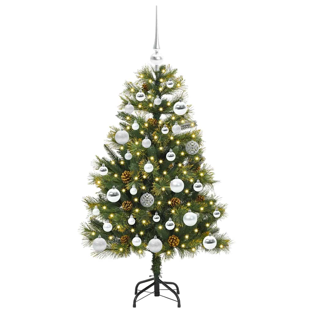 Kunstmatige Scharnier Kerstboom Met Cones Groen 120 cm