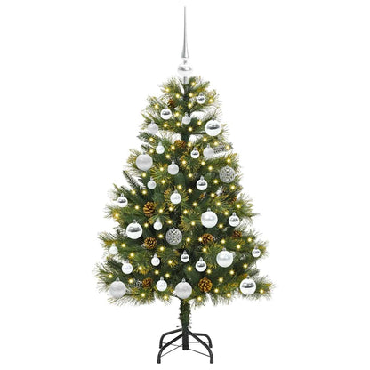 Kunstmatige Scharnier Kerstboom Met Cones Groen 120 cm
