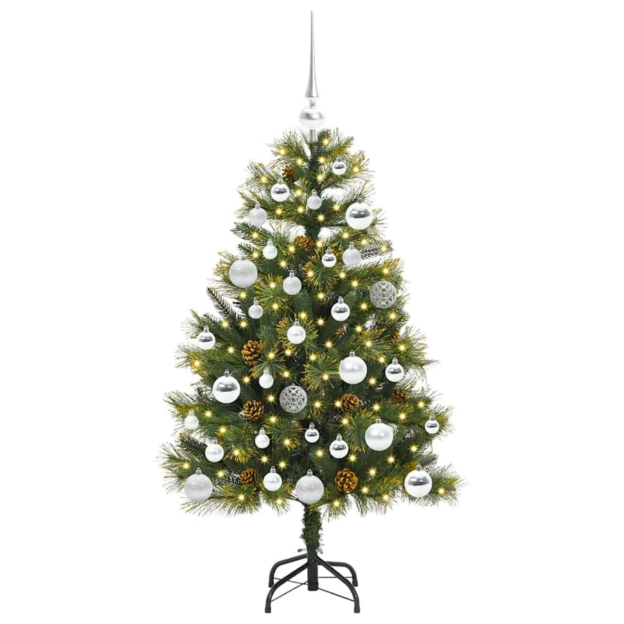 Kunstmatige Scharnier Kerstboom Met Cones Groen 120 cm