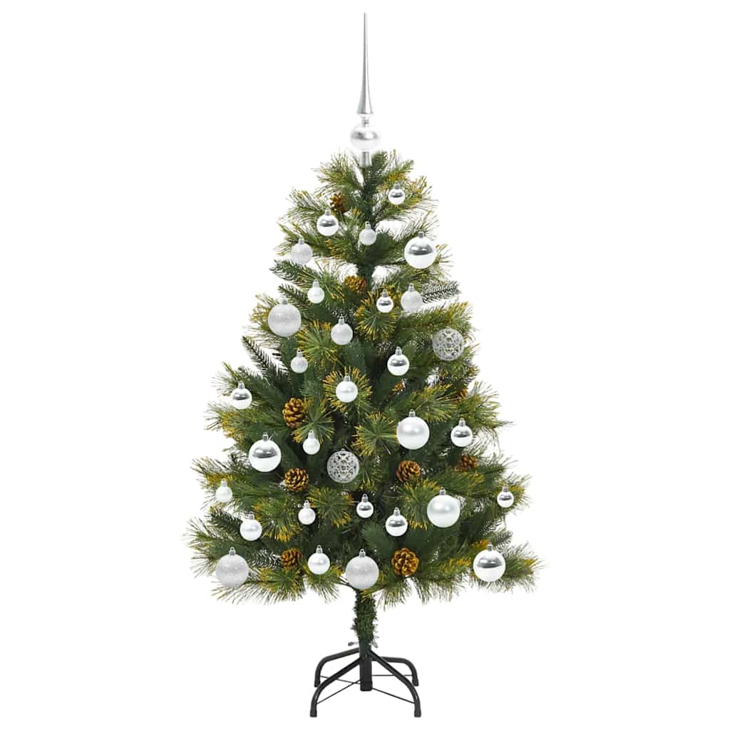 Kunstmatige Scharnier Kerstboom Met Cones Groen 120 cm