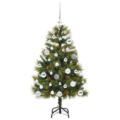 Kunstmatige Scharnier Kerstboom Met Cones Groen 120 cm